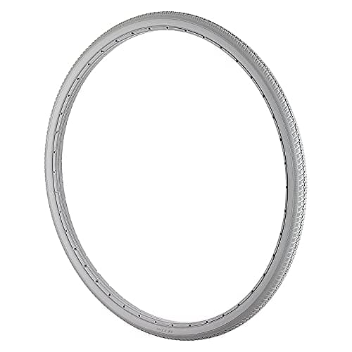 Image of 24" PU Solid Wheelchair Tyre - Grey - 24x1 3/8 - Puncture Proof - Set of 2 Tyres