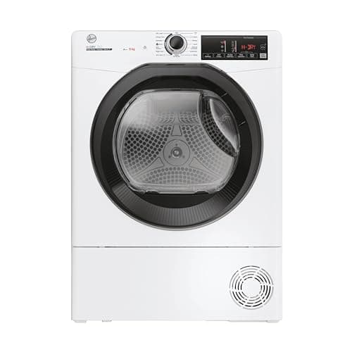 Image of Hoover H-DRY 350 Freestanding Heat Pump Inverter Tumble Dryer, 9 Kg, Class A+++, Wi-Fi & Bluetooth, Four Drying Levels, Aquavision & Advanced Care, White, 59.6x60.4x85 cm - HRE H9A3TBE-80/N