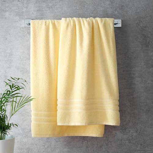 Image of Catherine Lansfield Zero TwistZero Twist Cotton 50x85cm Hand Towel Yellow