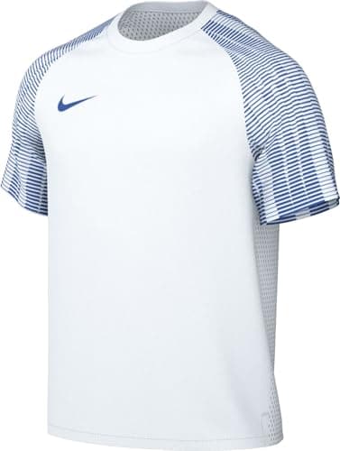 Image of NIKE DH8031-102 M NK DF ACADEMY JSY SS T-shirt Men's WHITE/ROYAL BLUE/ROYAL BLUE Size M