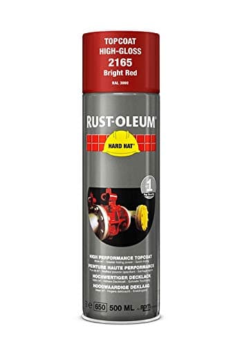 Image of RUST-OLEUM 2165 Hard Hat Topcoat Ral-Colours, The Nr. 1 Industrial Paint Aerosol. Go Further, Work Faster, Last Longer!, Bright red-RAL 3000