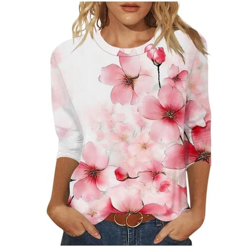 Image of Floral Tops Ladies Pink Hoodies Ladys Tops Size 18 Fall for Ladies UK Returns Longline Fleece for Casual Size 5 Clothing Plus Dipped Hem
