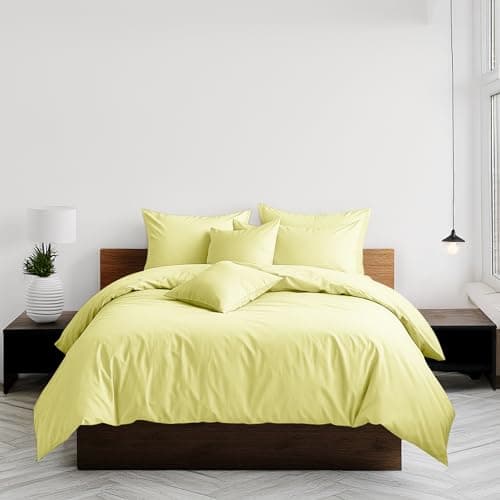 Image of Home Sweet Home UK Plain Dyed King Size Duvet Cover Sets Soft PolyCotton Duvet Cover Sets King size With Button Closure Non-Iron Easy Care Bedding With Matching Pillowcase