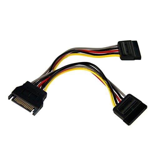 Image of StarTech.com 6in SATA Power Y Splitter Cable Adapter - M/F