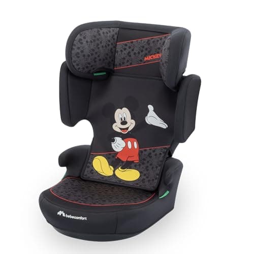 Image of Bebeconfort Disney RoadSafe i-Size, Backrest Booster Car Seat, 3.5-12 Years (100-150cm), Mickey Mouse Car Seat, Foldable & Lightweight, Seat Belt Installation, 14 Headrest Positions, Authentic Mickey