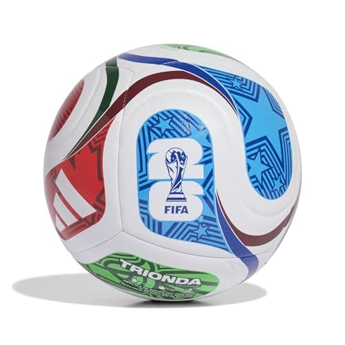 Image of Adidas Unisex-Adult World Cup Training Soccer Ball, White/Team Royal Blue/Solar Blue/Power Red, 5