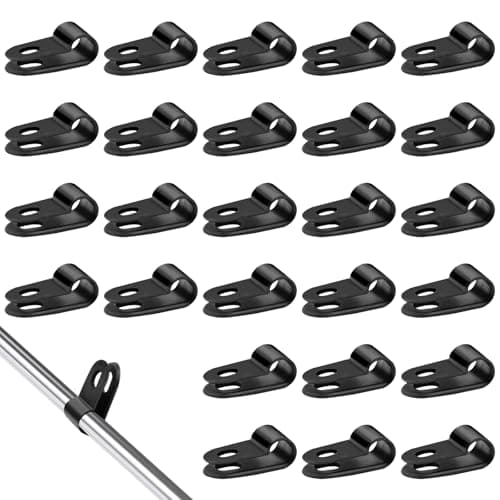 Image of 100 pcs R Type Cable Clips, 3/16" Nylon P Clips, Black Cable Cleats, Wire Clamp for Electrical Wire Conduit Cables Management