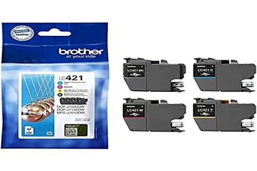 Image of Brother LC421 Value Pack - 4 Pack - Black, Yellow, Cyan, Magenta - Original - Ink Cartridge