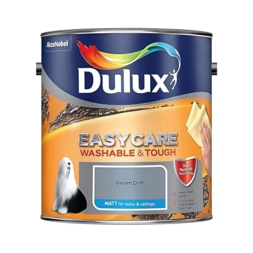 Image of Denim Drift Dulux Easycare Matt Emulsion Paint 2.5L – Washable & Stain Resistant, Durable Matt Finish, Quick Dry, Low Odour Interior Wall & Ceiling Paint