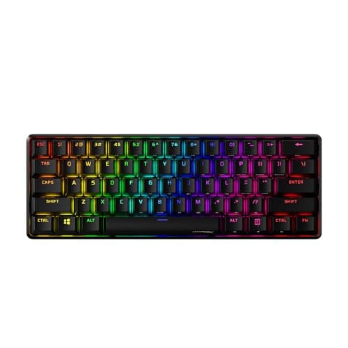 Image of HyperX Alloy Origins 60 – Mechanical Gaming Keyboard - Ultra Compact 60% Form Factor – HyperX Aqua Switch (Tactile) - Double shot PBT keycaps - RGB LED Backlit -Side Printed Secondary Functions