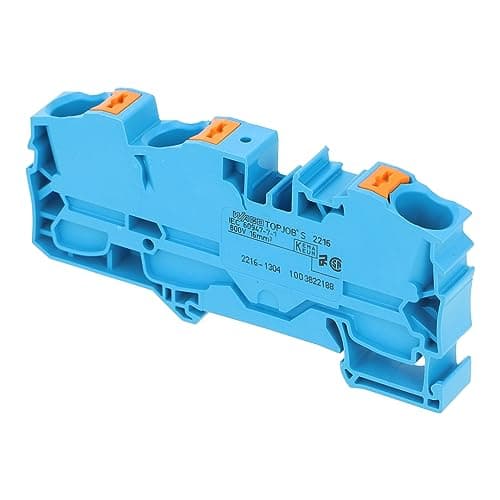 Image of 2216-1304 | WAGO 3-CONDUCTOR THROUGH TERMINAL BLOCK WITH PUSH-BUTTON 16 MM², BLUE