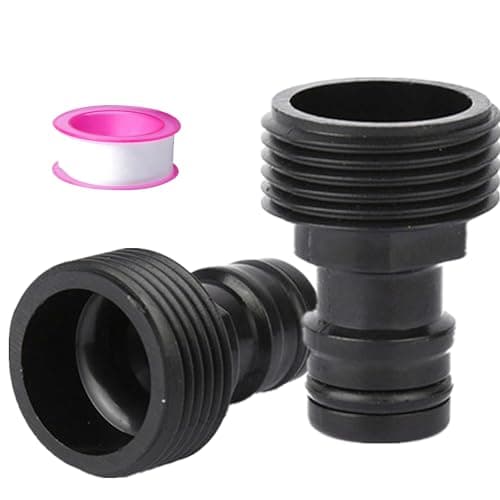 Image of 2 Pack 3/4 inch Male Hose Tap Connector, Garden Tap Connector, 3/4" BSP Male Watering Fittings for Threaded Faucet Adapter (set of 3)