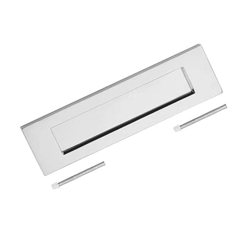 Image of TERF® 250mm X 75mm Traditional Type Letter Plate Polished Chrome 250mm X 75mm (10'' X 3'') Letter Postal Box Cover Plate Including Fixing Screw