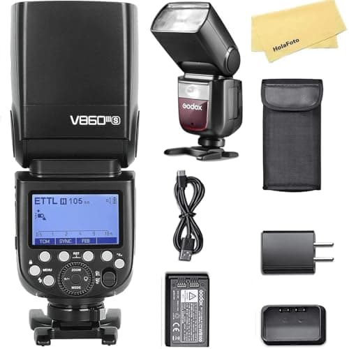 Image of Godox V860III-S Camera Flash for Sony Camera Flash Speedlight Speedlite Light,76Ws 2.4G TTL HSS 1/8000s,480 Full-Power Flashes,2600mAh Li-ion Battery,0.01-1.5s Recycle Time,10 Levels LED Modeling Lamp