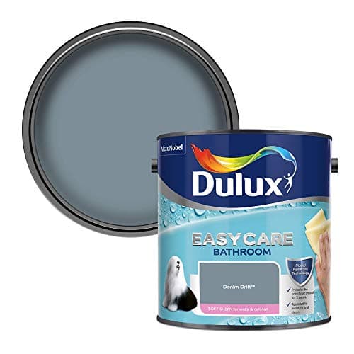 Image of Dulux Easycare Bathroom Soft Sheen Emulsion Paint For Walls And Ceilings - Denim Drift 2.5 Litres
