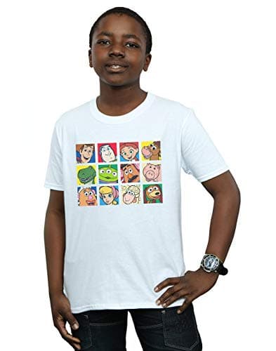 Image of Disney Boys Toy Story Character Squares T-Shirt White 5-6 Years