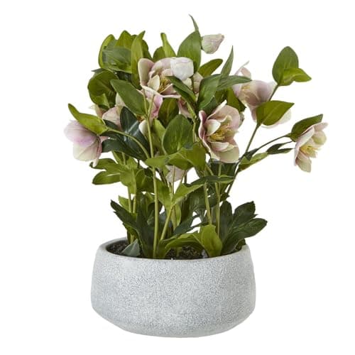 Image of Hill Interiors Hellebore Artificial Potted Plant (One Size) (Pink)