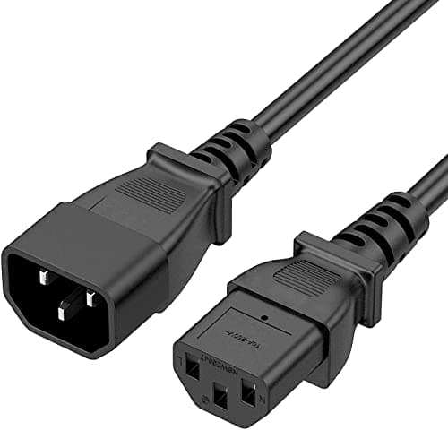 Image of FSKE 3m IEC 320 C13 To C14 Extension Cord Power Cable Male To Female Kettle Lead For Computers Servers Routers Switches Monitors Rice Cookers 3 Meters