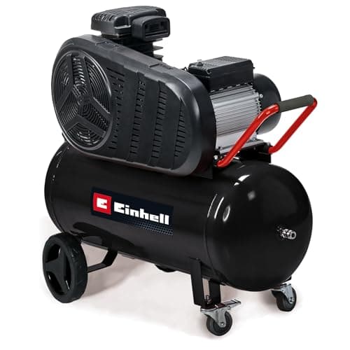 Image of Einhell 50L Belt Driven Air Compressor 3000W, 240V, 10 Bar, 145 PSI, 420 L/m Intake Capacity, Pressure Reducer, Quick Coupling - TE-AC 430/50/10 Compressor for Workshops