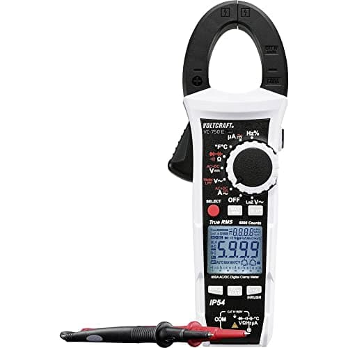 Image of Voltcraft VC-750 E Current Clamp, Hand Multimeter Calibrated (ISO) Digital Splash-proof (IP54
