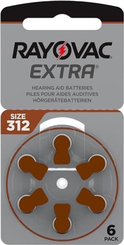Image of RAYOVAC Extra Advanced with Active Core Technology 312 Hearing Aid Batteries 60 Pieces