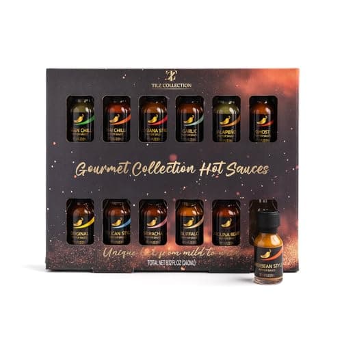 Image of Tilz, Hot Sauce Gift Set -12pk Chilli Sauce Gift Set |Spicy Hot Sauce, Christmas Food Gifts For Men, Women, BBQ, Wings Jalapeno, Habanero, Scotch Bonnet |Adult Christmas Gifts, Birthday Present, Vegan