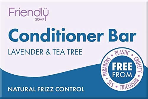 Image of Friendly Soap | Natural Conditioner Bar - Lavender & Tea Tree 95g | 3 x 95g (UK)