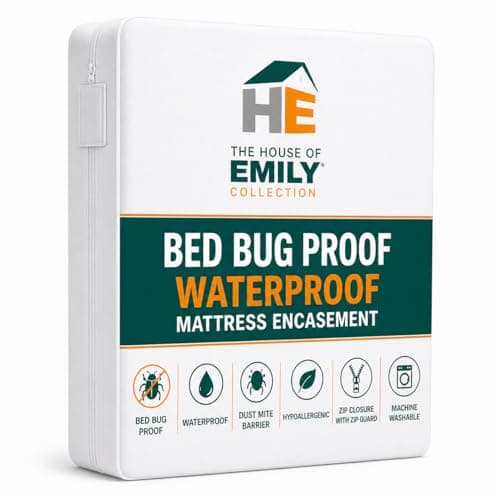Image of Bed Bug Proof Protector Mattress Encasement Cover Zippered Anti Dust Mite Breathable Total Mattress Protection (Single 36" x 75" + 8" depth) White