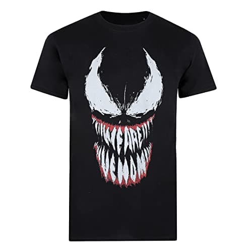 Image of Cotton Soul Marvel Venom Teeth Unisex T Shirt, Black, Large