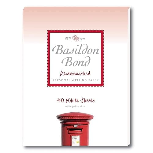 Image of Basildon Bond Luxury Writing Pad with 40 Sheets - White, Duke (137 x 178mm)