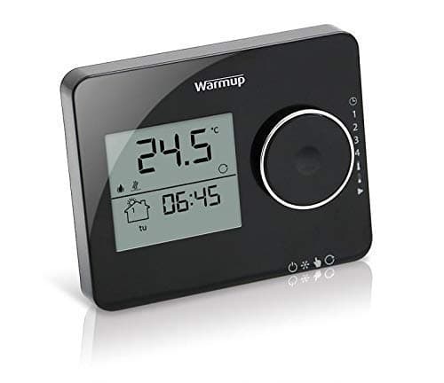 Image of Warmup Tempo Digital Thermostat Piano Black for underfloor heating systems