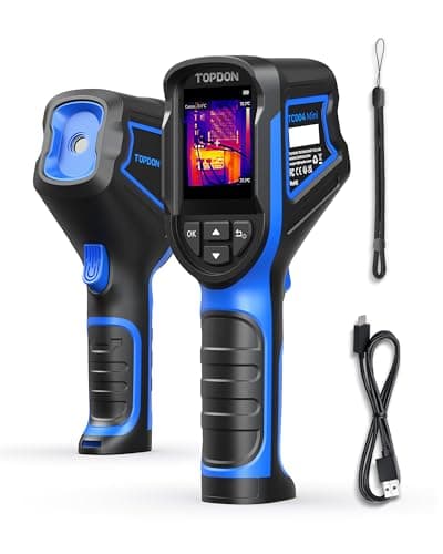 Image of TOPDON TC004 Mini Thermal Imaging Camera, 240x240 IR Resolution Handheld Infrared Thermal Camera, 15H Battery Life, 25Hz,-20°C to 450°C, High/Low Temp Alert, for Home Maintenance, Leak/HVAC Inspection