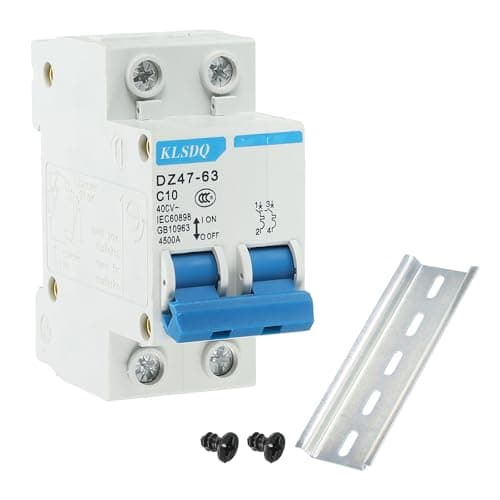 Image of sourcing map Miniature Circuit Breaker Low Voltage AC 10A 400V 2 Pole DIN Rail Installation DZ47-63 C10