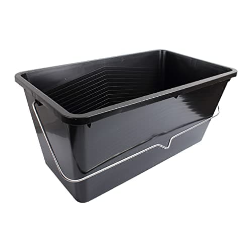 Image of ProDec 25 litre (5 gallon) Extra Large Plastic Paint Scuttle Bucket 100% Recycled Plastic With Metal Carry Handle for All Types of Paint and Paste, Suitable For Up To 15" Rollers