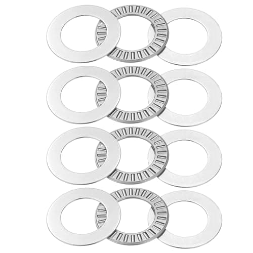 Image of sourcing map 4 Sets NTA1423 Thrust Needle Roller Bearings with 8 Washers, Chrome Steel Needle Roller Bearings, ID 7/8", OD 1-7/16", Thickness 1/8"