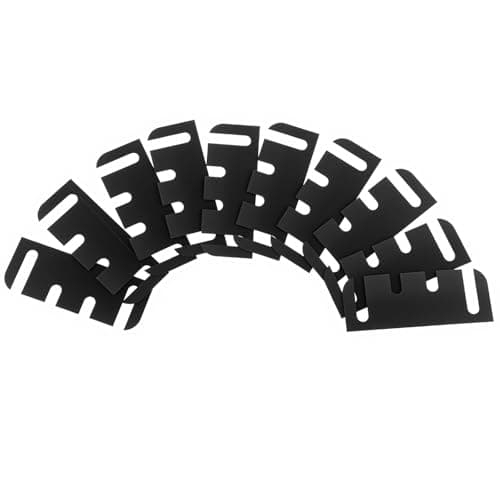 Image of 10 PCS Door Hinge Shims, 4 Inch Adjustable PVC Door Shims for Quick Doors Alignment, Hinge Repair Kit, Black