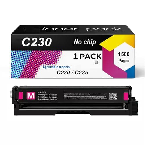 Image of C230 Toner Cartridge Replacement (without Chip) For Xerox C230 C235 Printer, High Capacity Toner Compatible For 006R04383 006R04384 006R04385 006R04386,Magenta-1500pages
