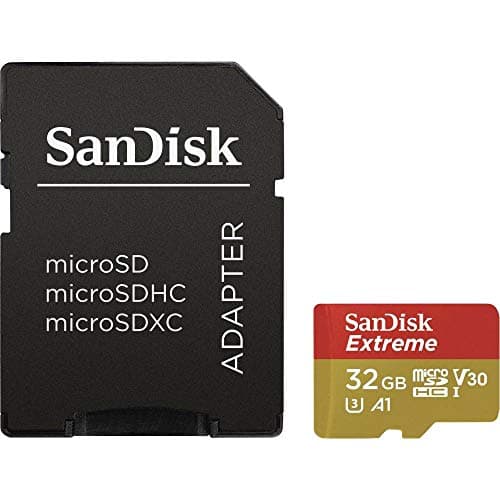 Image of SanDisk Extreme 32 GB microSDhC Memory Card for Action Cameras and Drones with A1 App Performance up to 100 MB/s, Class 10, U3, V30