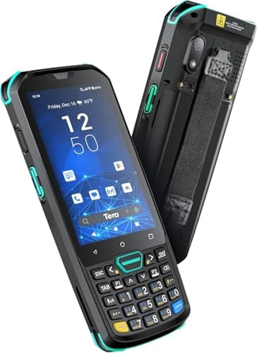 Image of Tera PDA Android 11 Barcode Scanner with 26 Keys HS7 Scan Engine 4+64GB 5100 mAh Battery IP67 QC 3.0 Fast Charge 4” Touch Screen Mobile Terminal for Warehouse Inventory Model P400