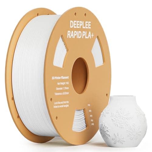 Image of DEEPLEE Rapid PLA Plus Filament 1.75mm White 1kg, High Speed 3D Printer Filament Up to 600mm/s, PLA+ 3D Printing Material Fits Most FDM 3D Printers