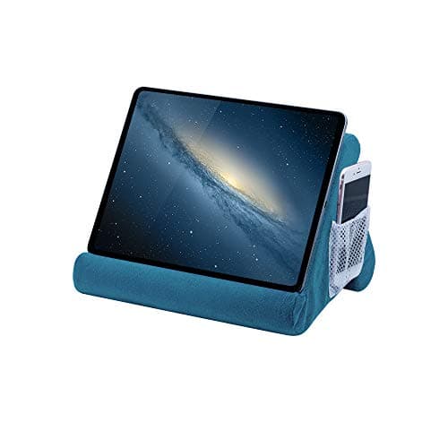 Image of Mcbazel Tablet Pillow Stand for IPad Cushion-Stand,Soft Multi-Angle Phone Pillow Lap Holder for Tablet/iPad/E-Reader/Kindle- Lake Blue