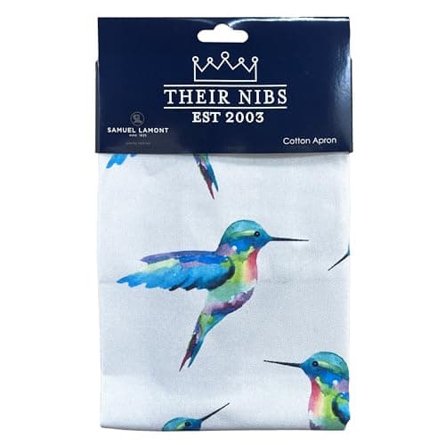 Image of Samuel Lamont Apron - Premium Kitchen Apron for Chefs and Home Cooks | Stylish and Durable Chef's Apron for Cooking, Grilling and Baking | Hummingbird Design | One Size