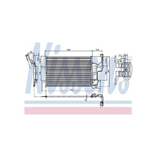 Image of Nissens 94902 Condenser, air conditioning