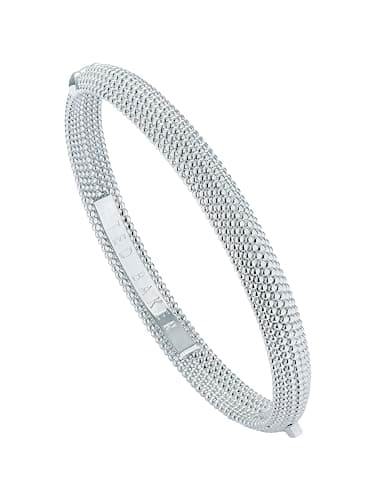 Image of Ted Baker Dotett Dotty Bangle Bracelet For Women (Silver Tone/Plain Metal)