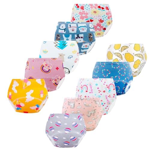 Image of JackLoveBriefs Baby Potty Training Pants Boys Girls Training Underwear Reusable (10 Packs, L, Multicolor)