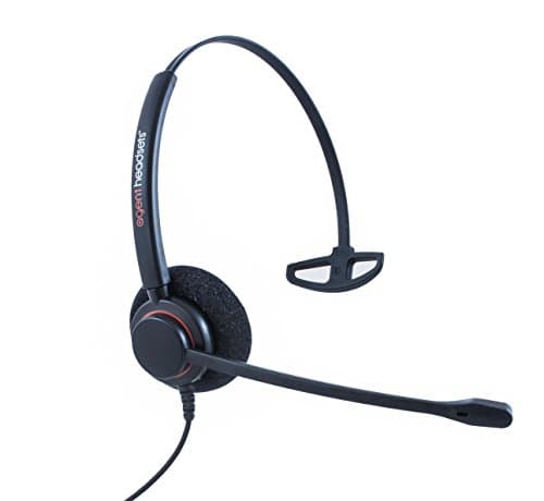 Image of Professional Single Ear Noise Cancelling Office/Call Centre Headset With HIS Bottom Cable For Avaya IP 1608, 1616, 9601, 9608, 9611, 9611G, 9620, 9620C, 9620L, 9621, 9630, 9640 + many more