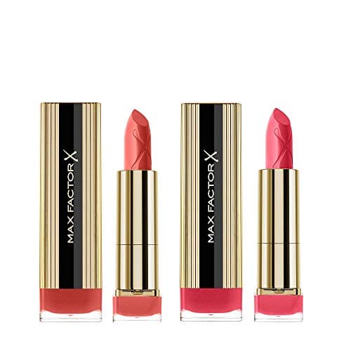 Image of Max Factor Colour Elixir Lipstick with Vitamin E, Shades Pink Brandy 050 + Bewitching Coral 055 (Pack of 2)