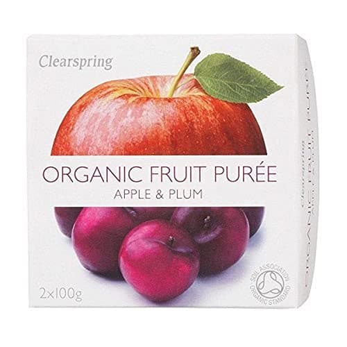 Image of Clearspring Organic Fruit Purée - Apple & Plum 100g Pot X 2