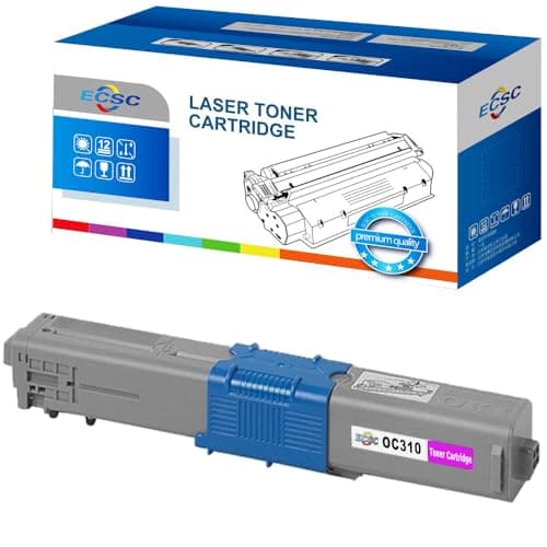 Image of ECSC Toner Cartridge For Printer, Compatible With Oki C310dn C310n C330dn C510dn C511 C511dn C530dn C531 C531dn (Magenta, 1-Pack)