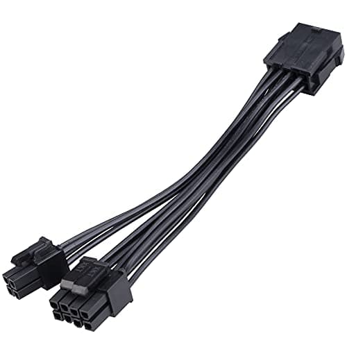 Image of Akasa 8-Pin to 8+4-Pin Power Adapter Cable | Converts 8-pin ATX PSU to 8+4 pin ATX Motherboard Power Connectors | Black | 15cm | AK-CBPW22-15
